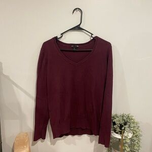 H&M Deep Purple V-Neck Sweater